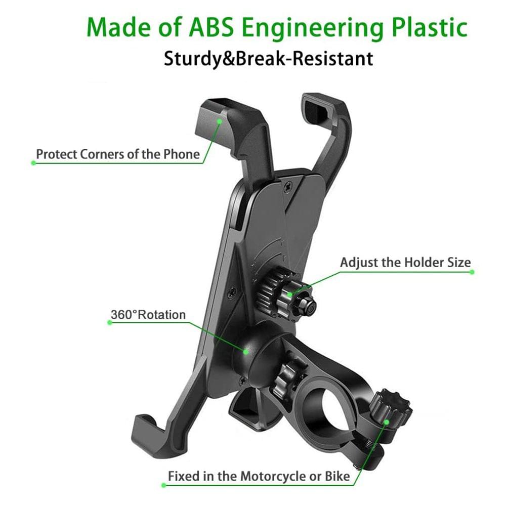 Anti-Shock Mountain Bike Phone Bracket 360° Rotation Base