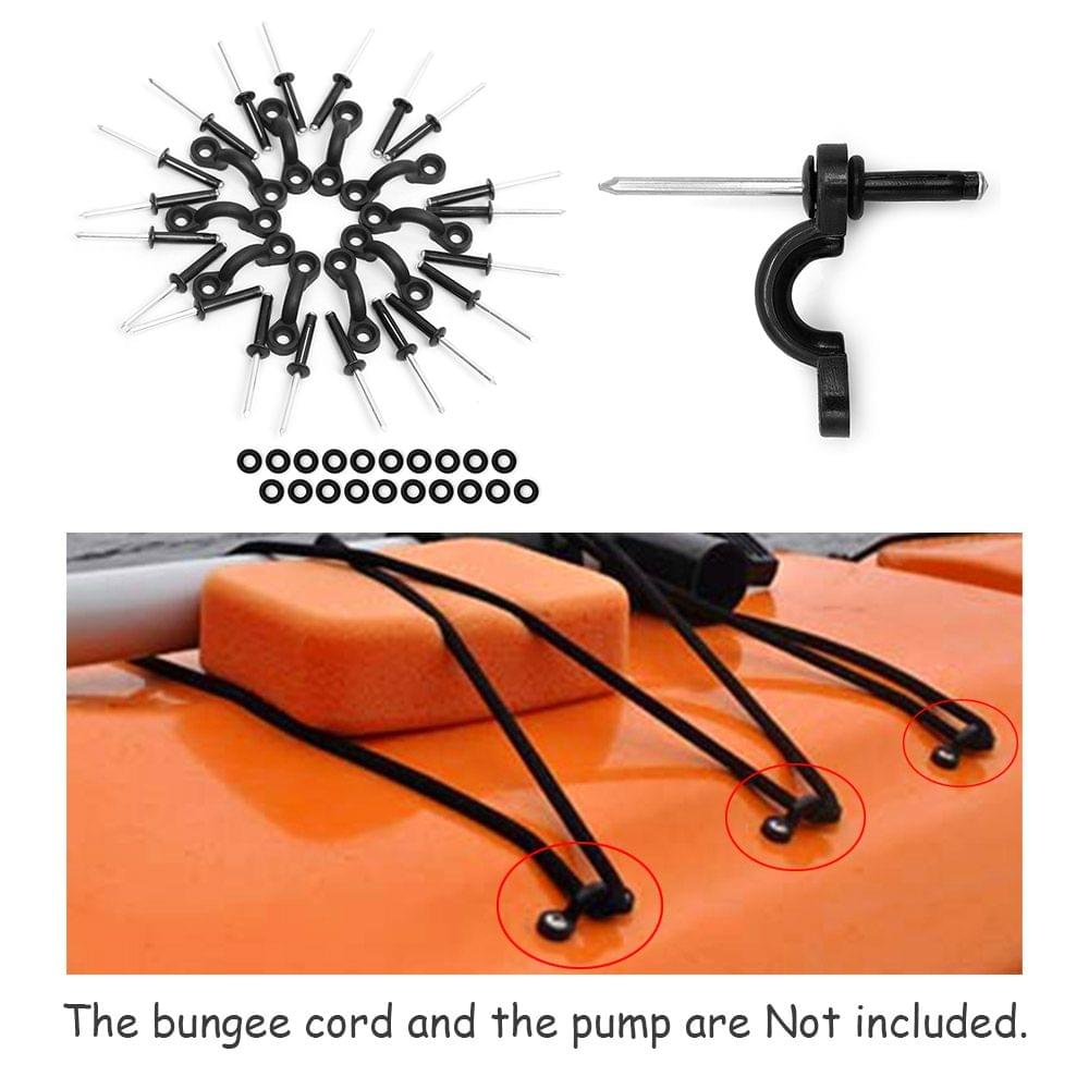 10pcs Nylon Bungee Deck Loops Tie Down Pad Eye with 20pcs - Type 2