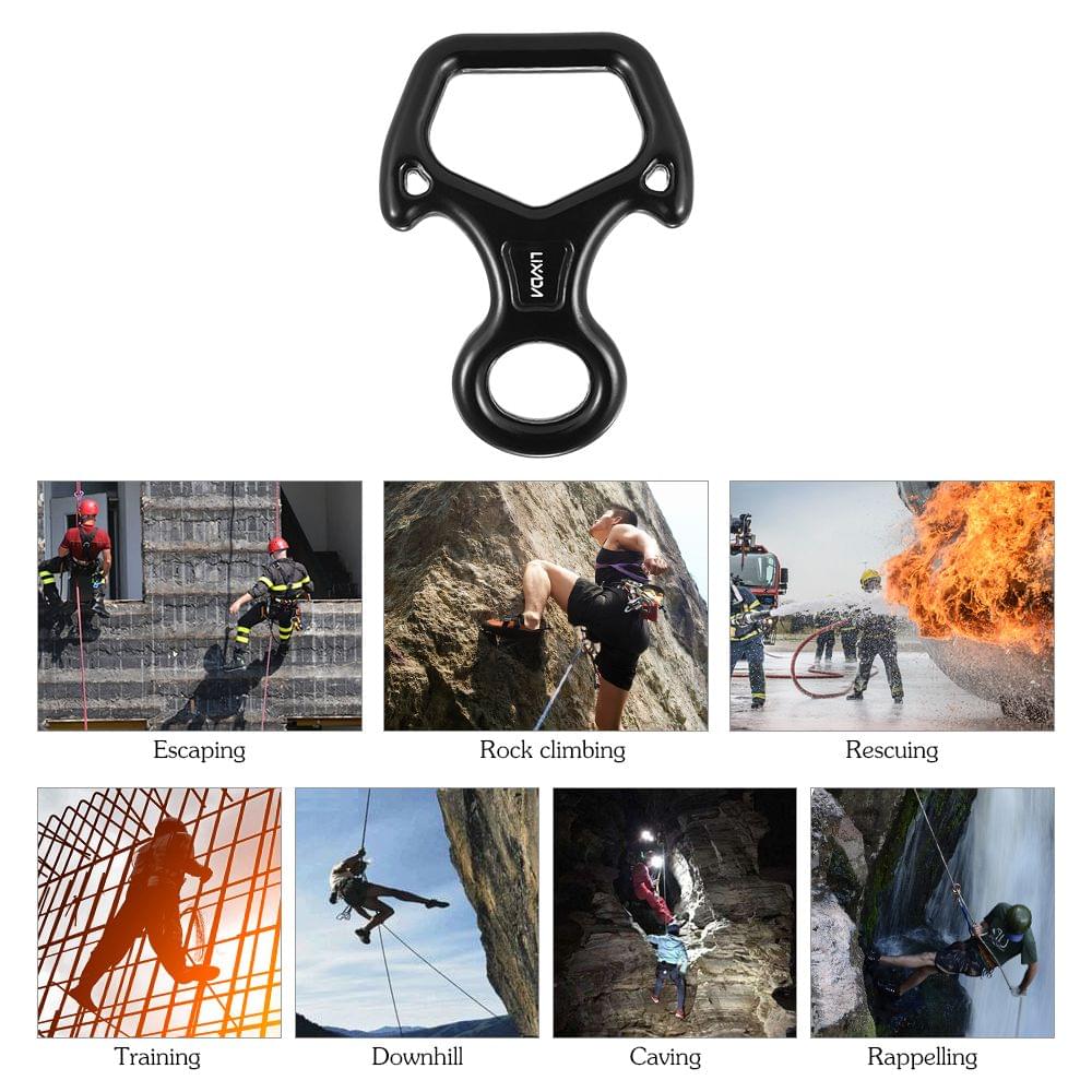 Lixada Outdoor Rock Climbing 8 Descender 25KN Rescue Figure