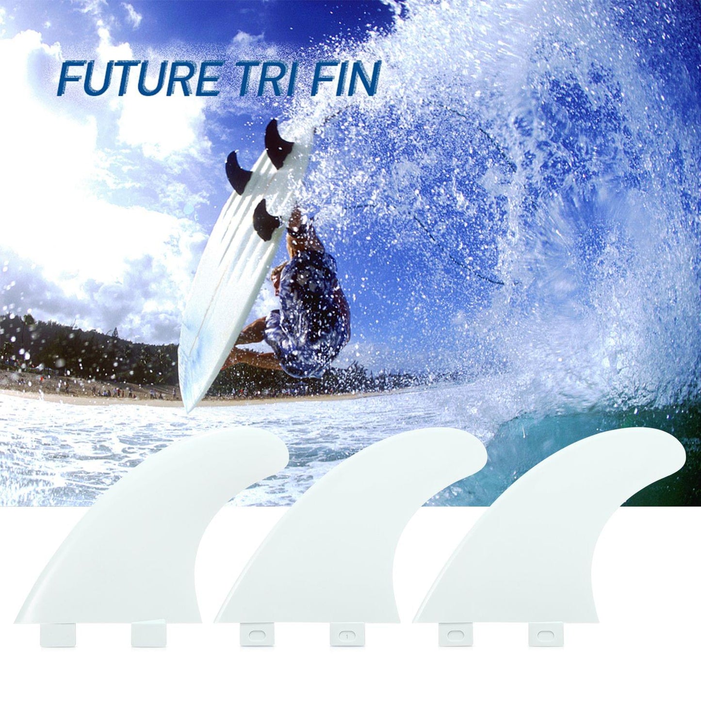 3PCS FCS Fins Surfboard Fin Thrusters Tir Fins Fiberglass - M5