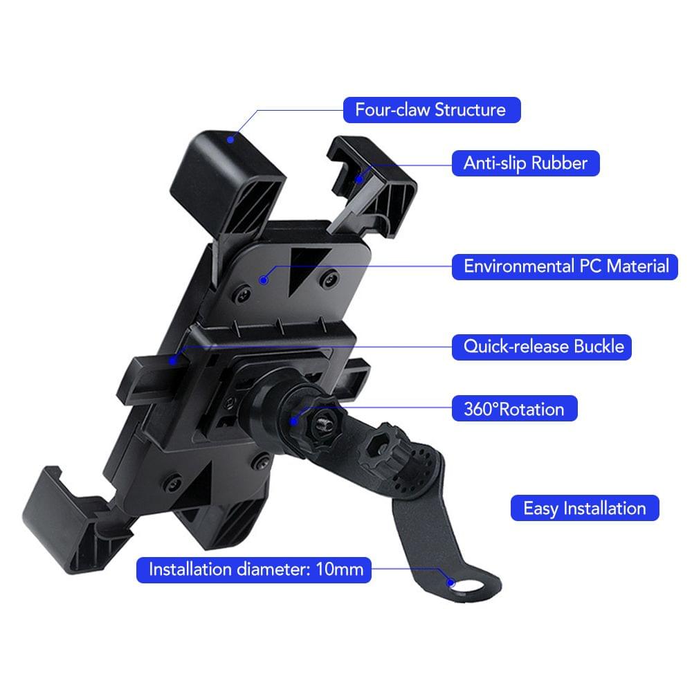 Bicycle Phone Holder 360? Rotation Phone Mount Adjustable - Type4