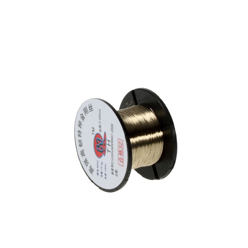 0.08mm 100m Gold Color Cutting Wire Separator for Mobile Phone LCD Screen Glass Repair - UNIQKART