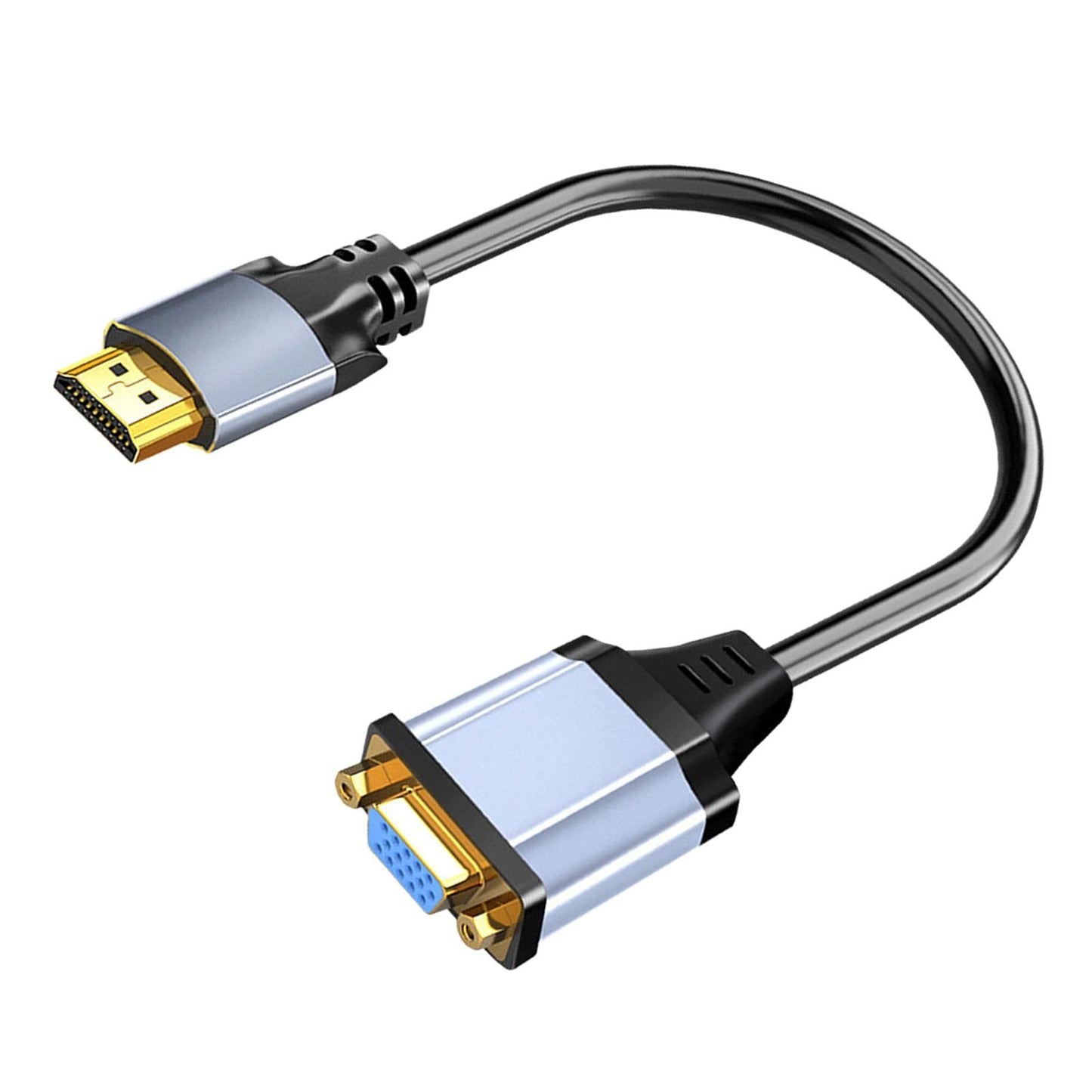 0.15M HDMI to VGA Cable, Professional Compact Accessories Portable Durable - UNIQKART