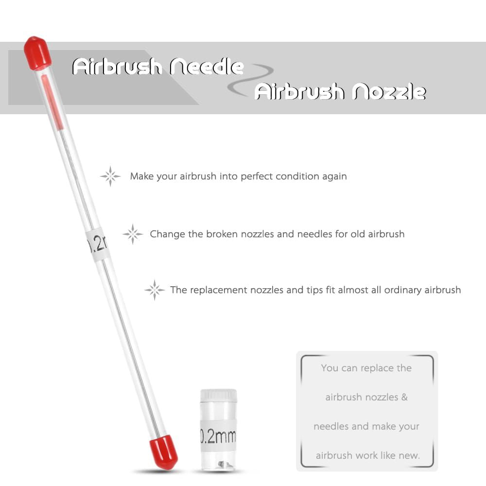 0.2mm Airbrush Nozzle And Needle Replacement for Airbrushes - 0.2mm - UNIQKART