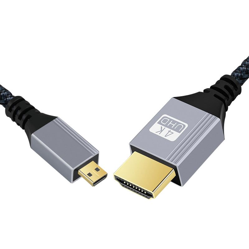 0.3m HDMI to Micro HDMI Cable Camera Computer 4K HD Video Gold-Plated Cord - UNIQKART
