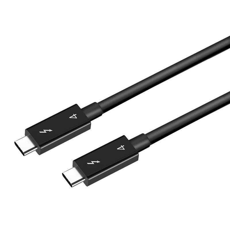 0.3m Thunderbolt 4 100W Fast Charging Cable Thunderbolt 4 Male to Male 40Gbps Data Transfer Cord for Thunderbolt 4 Docking Station - Black - UNIQKART