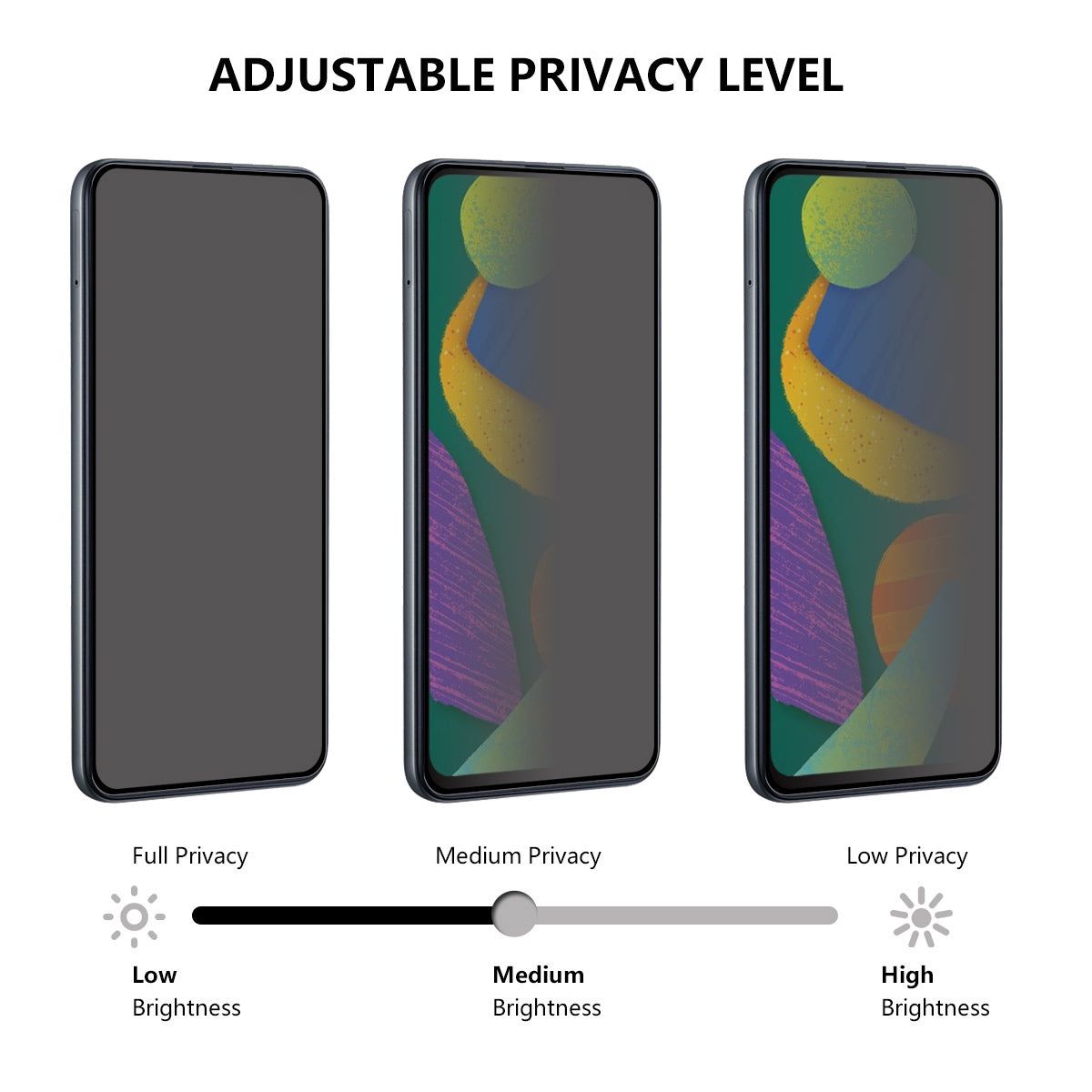 0.3mm Arc Edge Tempered Glass Film For Motorola Moto G Stylus 5G (2023) Anti-spy Screen Protector - UNIQKART