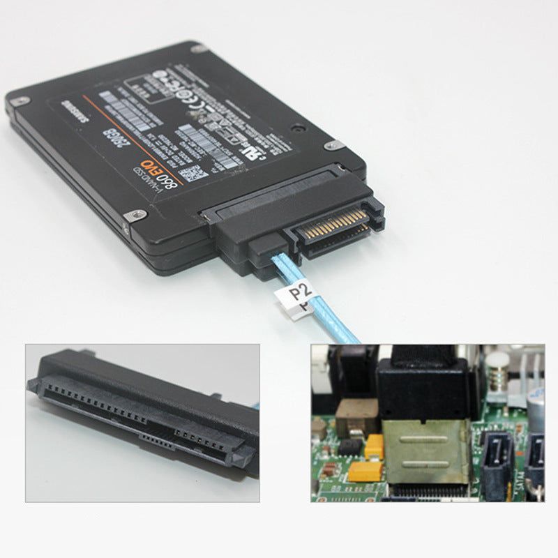 0.5m Mini SAS 36-Pin SFF-8087 to 4 SFF-8482 29-Pin+15-Pin Cable SATA Power Connector - UNIQKART