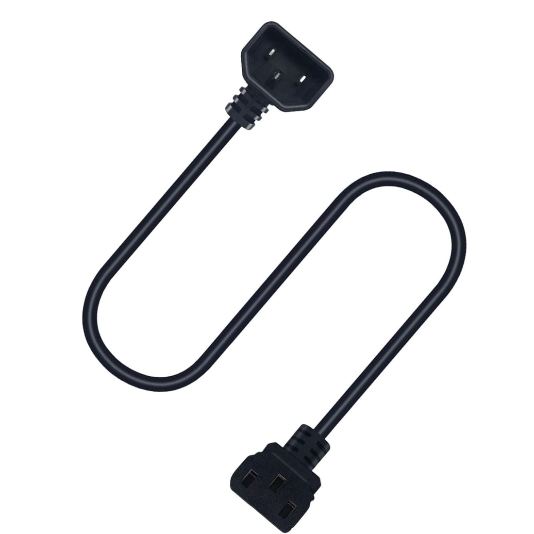 0.6M IEC 320 C14 to C13 Power Extension Cord 90 Degree for Pdu Ups Sca ...
