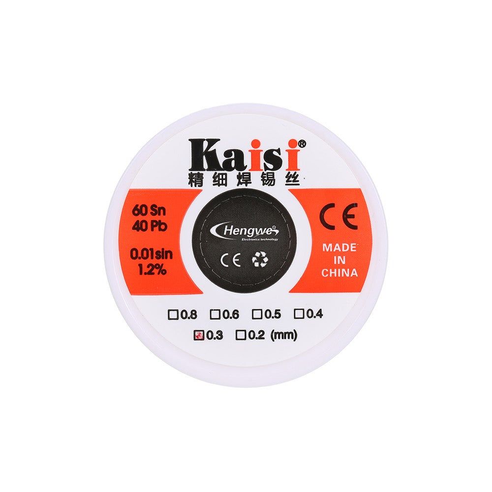 0.3mm/0.4mm/0.6mm 40g Flux 1.2% Tin Lead Tin Wire Soldering Wire Roll - 0.3mm - UNIQKART