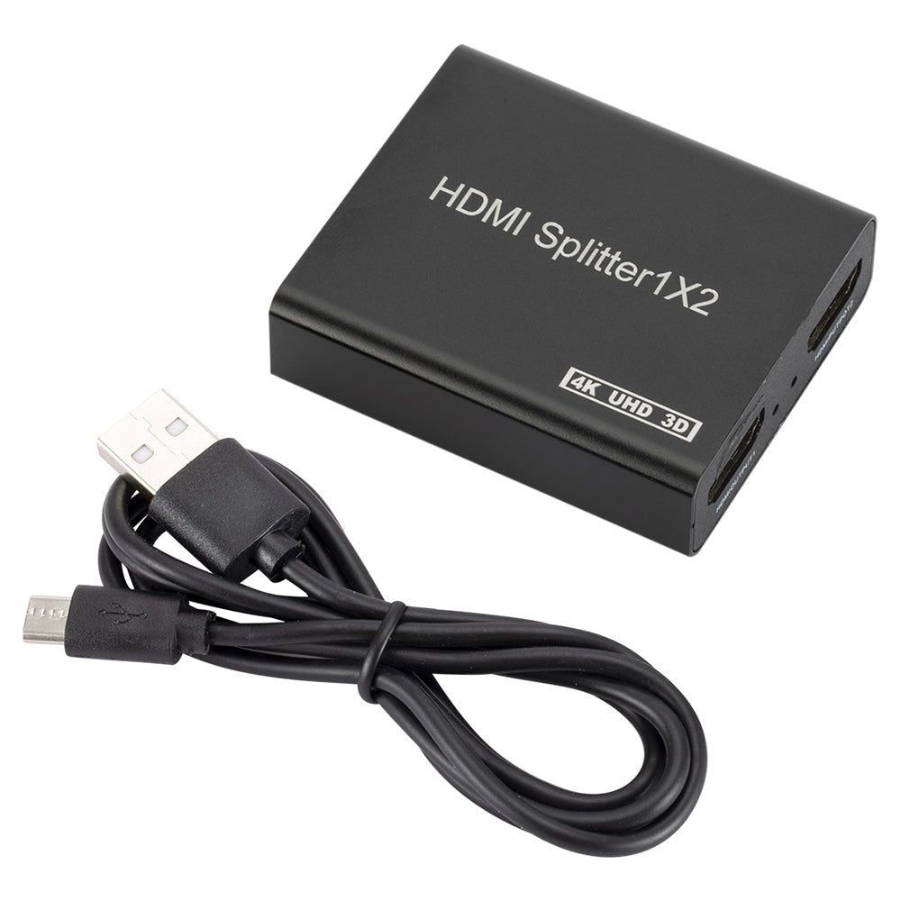 0033 4K*2K HDMI Splitter 1 in 2 Out Converter 3D Cable Adapter for Tablet Laptop PC - UNIQKART
