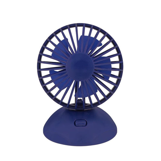 USB Charging Fan 90 Degree Rotating Ball Desktop Fan (Navy Blue)