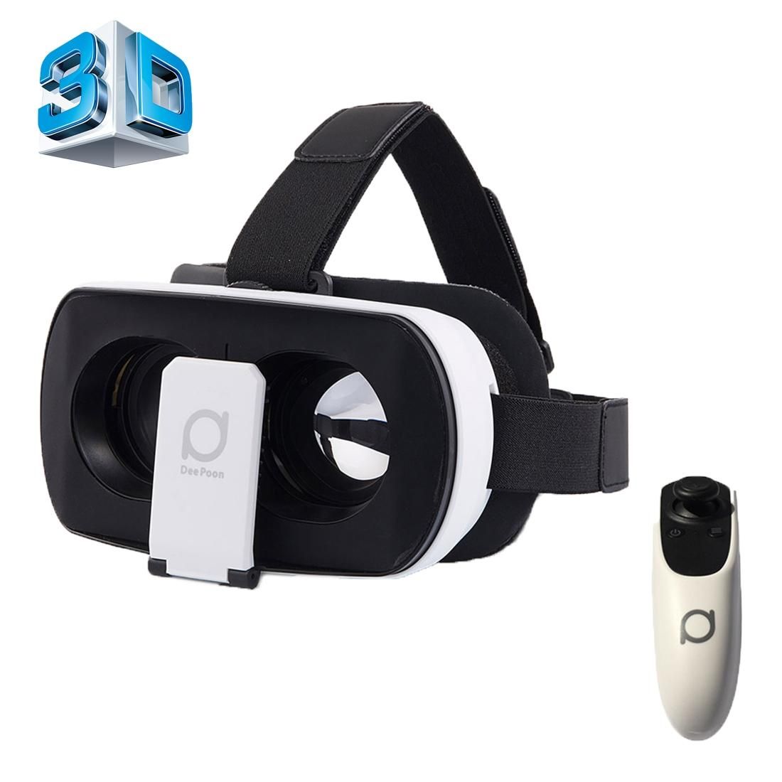 Deepoon V3 Universal Virtual Reality 3D Video Glasses with Bluetooth Remote Controller for 4.7 to 5.7 inch Smartphones