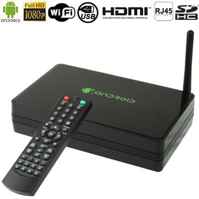 A18 Full HD 1080P Android 4.2 HDMI HDMI TV Box with WIFI, HDMI + USB Interface, Support SD Card / USB Flash Disk / USB Mouse, 4GB NAND Flash, CPU: Allwinner A20, 1.0GHz (Black)