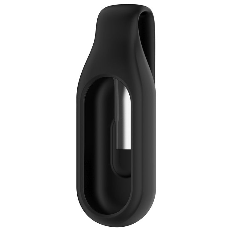 For Xiaomi Smart Band 10  /  9  /  8 Clip-on Holder Silicone Wristband Replacement - Black