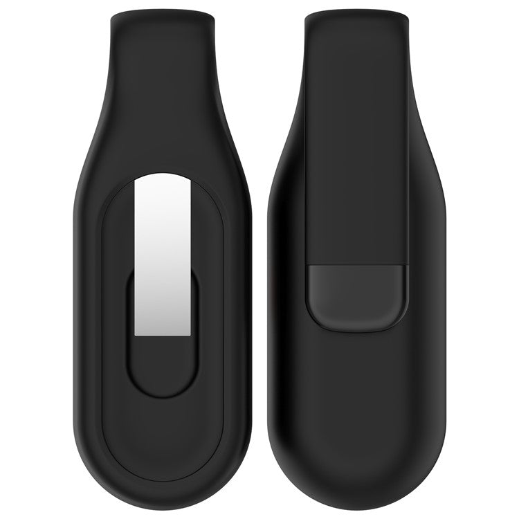 For Xiaomi Smart Band 10  /  9  /  8 Clip-on Holder Silicone Wristband Replacement - Black