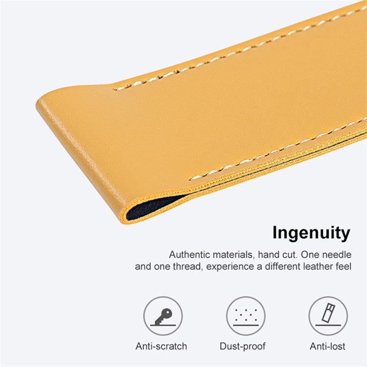 For Apple Pencil (1st/2nd Generation) Stylus Pen PU Leather Protective Cover Drop-proof Pouch - Dark Blue