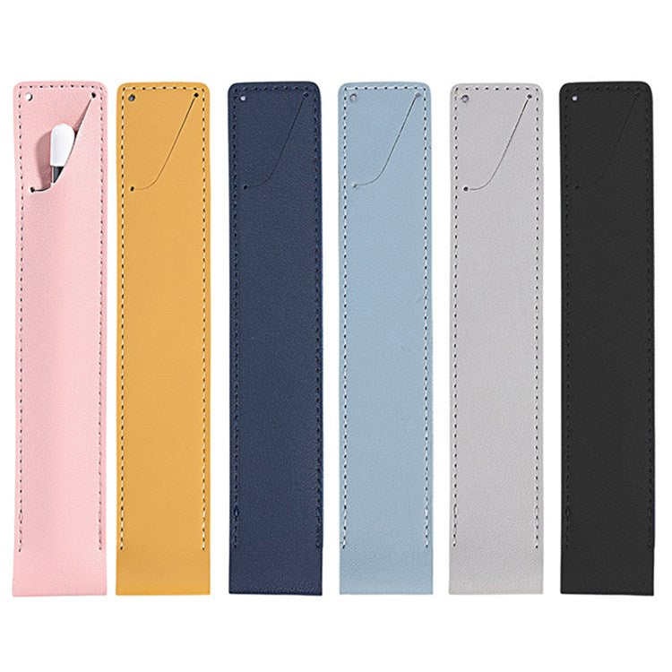 For Apple Pencil (1st/2nd Generation) Stylus Pen PU Leather Protective Cover Drop-proof Pouch - Dark Blue