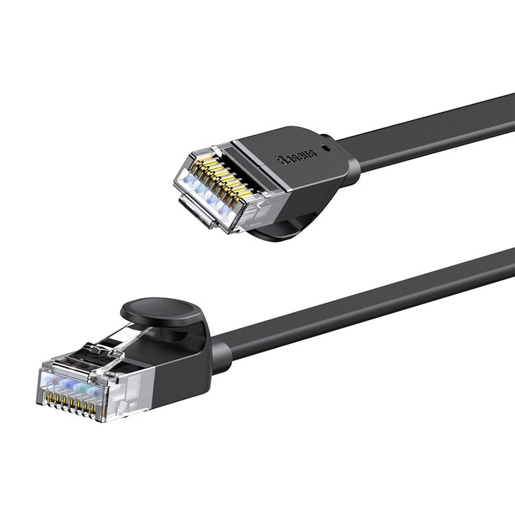BASEUS High Speed Cat6 RJ45 Gigabit Network Cable Computer LAN Ethernet Cord (Flat Cable), 1.5m - Black