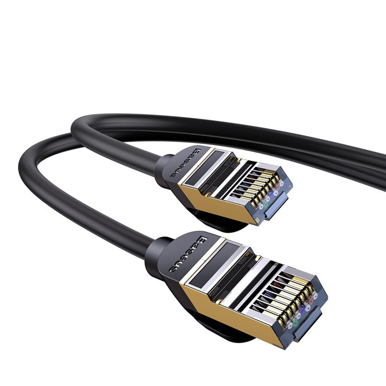 BASEUS High Speed Cat7 RJ45 10 Gigabit Network Cable Computer LAN Ethernet Connection Cord (Round Cable), 1m - Black