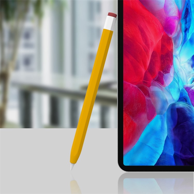 LOVE MEI For Apple Pencil (1st Generation) Vintage Stylus Pen Liquid Silicone Protective Sleeve Drop-proof Cover - Pink