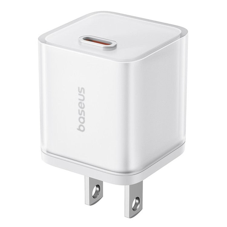 BASEUS GaN5S Type-C PD 30W Fast Charger US Plug with Type-C Cable 100W 1m - White