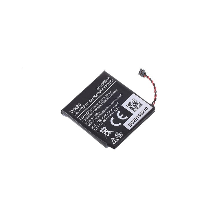 WX30 Battery 320mAh for Motorola Moto 360 1st-Gen 2014 (without Logo)