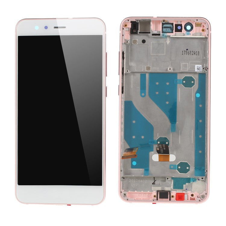 LCD Screen and Digitizer Assembly Replacement with Front Housing for Huawei P10 Lite - White/Pink