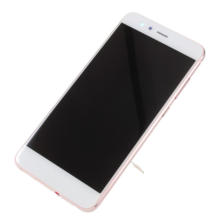 LCD Screen and Digitizer Assembly Replacement with Front Housing for Huawei P10 Lite - White/Pink