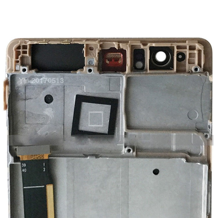 LCD Screen and Digitizer Assembly + Frame Replacement for Huawei P9 Plus (without Logo) - Gold