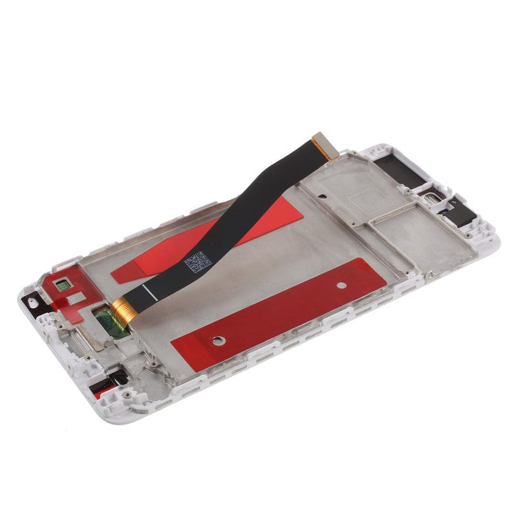 OEM LCD Screen and Digitizer + Assembly Frame Part (without Logo) for Huawei P10 - White