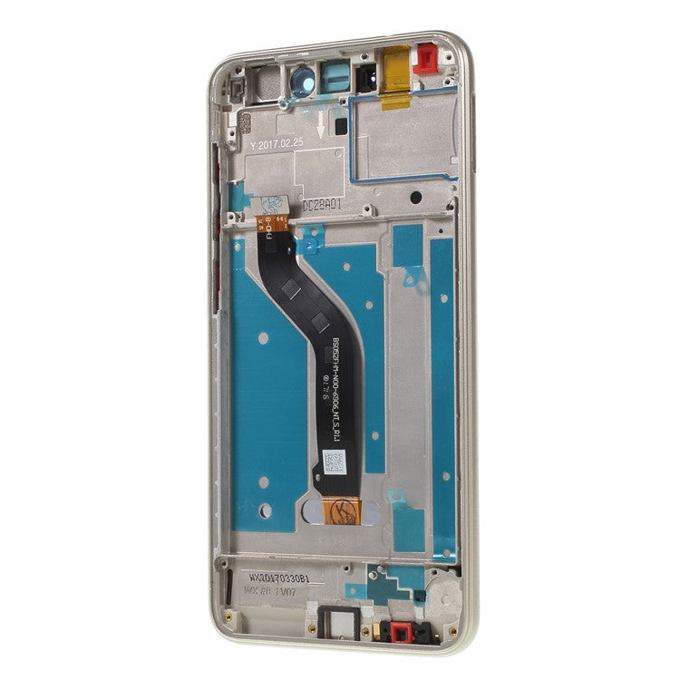 LCD Screen and Digitizer Assembly + Frame Part Replacement for Huawei Honor 8 Lite (2017) - Gold