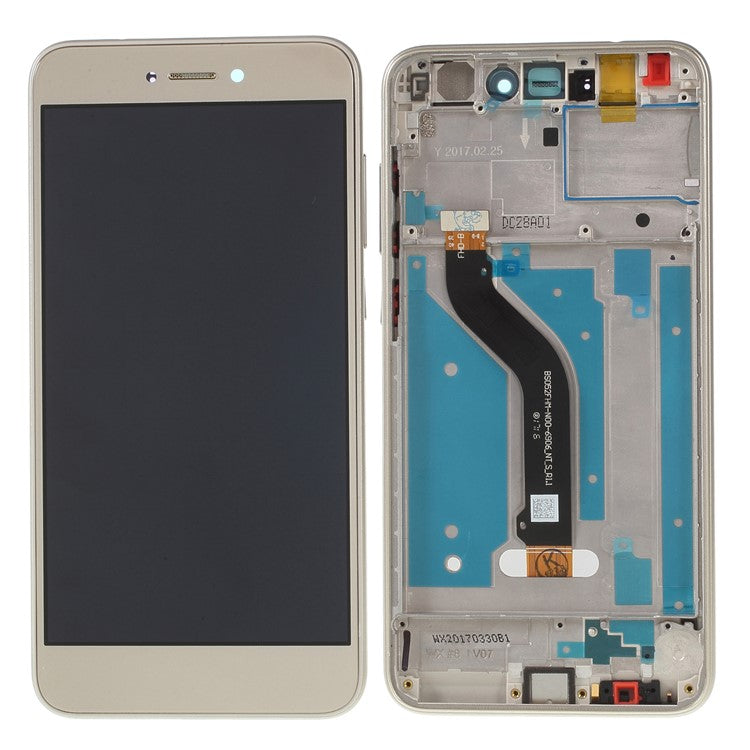 LCD Screen and Digitizer Assembly + Frame Replacement Part for Huawei P8 Lite (2017) - Gold