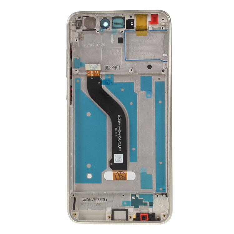 LCD Screen and Digitizer Assembly + Frame Replacement Part for Huawei P8 Lite (2017) - Gold