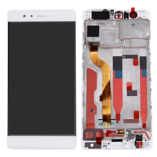 LCD Screen and Digitizer Assembly + Frame Part for Huawei P9 - White