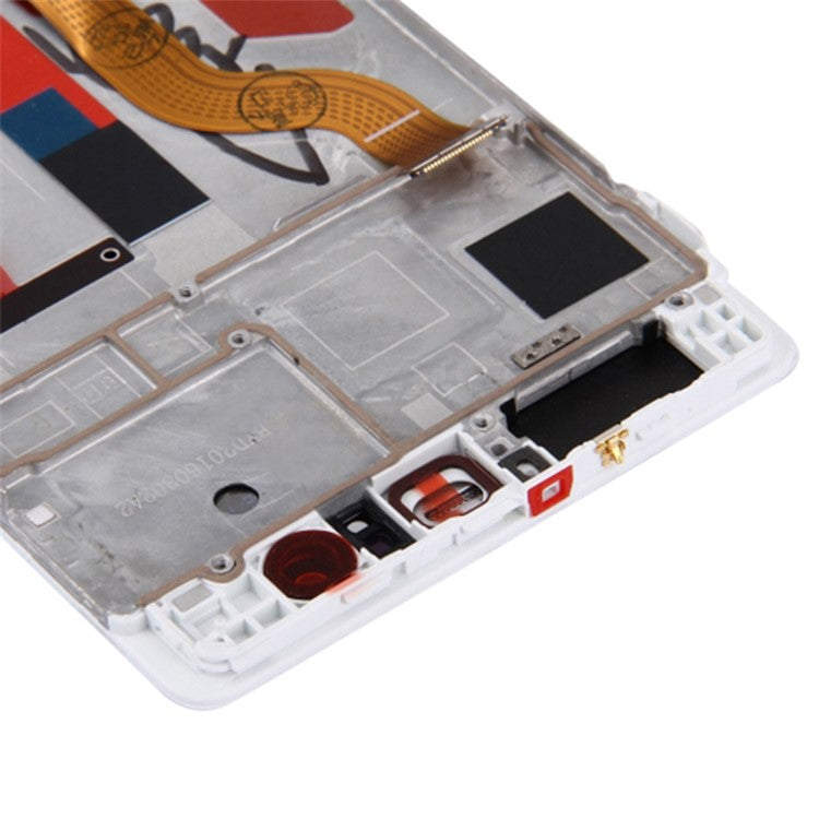 LCD Screen and Digitizer Assembly + Frame Part for Huawei P9 - White