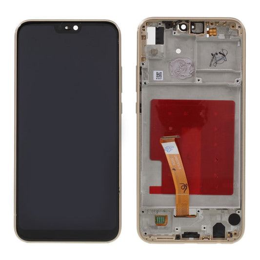 LCD Screen and Digitizer Assembly + Frame Replacement Part for Huawei P20 Lite / Nova 3e - Gold