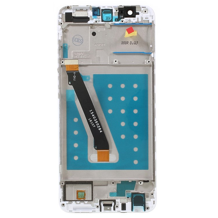 LCD Screen and Digitizer Assembly + Frame Replacement Part for Huawei P Smart / Enjoy 7S - White