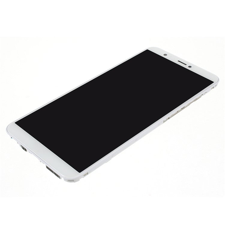 LCD Screen and Digitizer Assembly + Frame Replacement Part for Huawei P Smart / Enjoy 7S - White