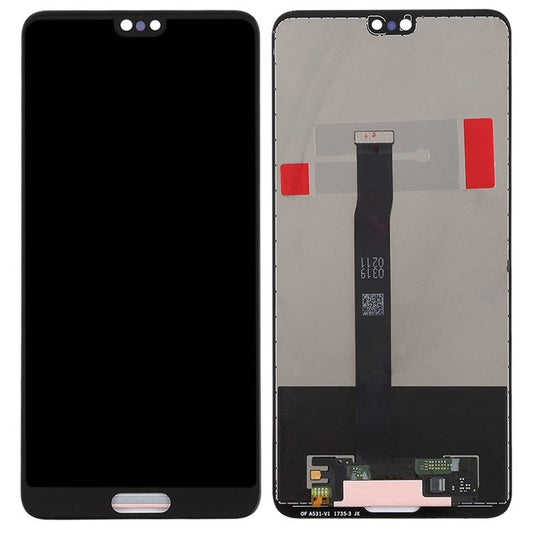 LCD Screen and Digitizer Assembly Spare Part (without Logo) for Huawei P20 (Non-OEM Screen Glass Lens, OEM Other Parts) - Black