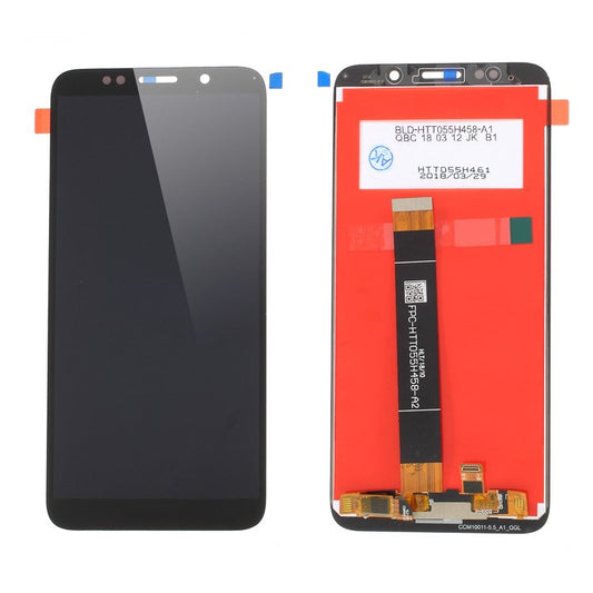LCD Screen and Digitizer Assembly Replacement for Huawei Y5 Prime (2018) - Black