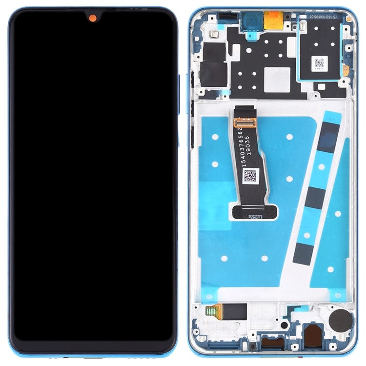 LCD Screen and Digitizer Assembly + Frame Replacement (without Logo) for Huawei nova 4e - Blue