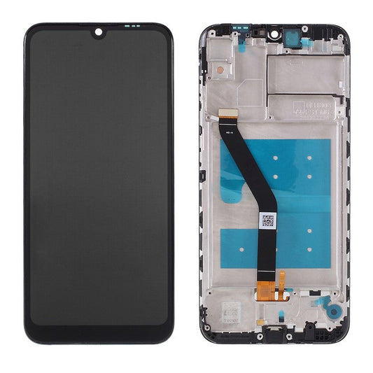 LCD Screen and Digitizer Assembly + Frame Replacement for Huawei Y6 (2019, with Fingerprint Sensor)/Y6 Prime (2019)/Y6 Pro (2019) - Black
