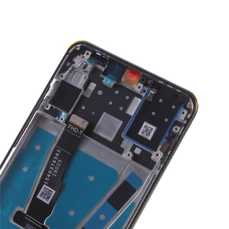 LCD Screen and Digitizer Assembly + Frame Replacement (without Logo) for Huawei P30 Lite with 48MP Camera - Black