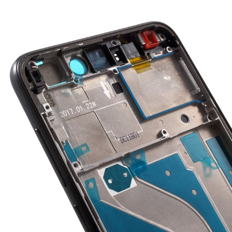 OEM Middle Plate Frame Replacement for Huawei P8 Lite (2017) / Honor 8 Lite with Earpiece Mesh - Black
