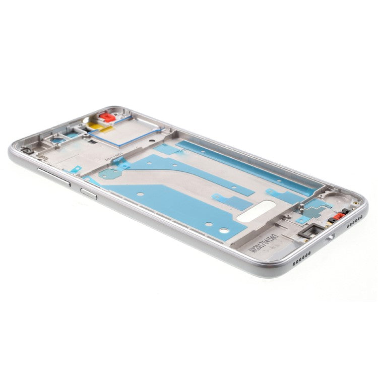 OEM Middle Plate Frame Replacement Part for Huawei P8 Lite (2017) / Honor 8 Lite with Earpiece Mesh - White