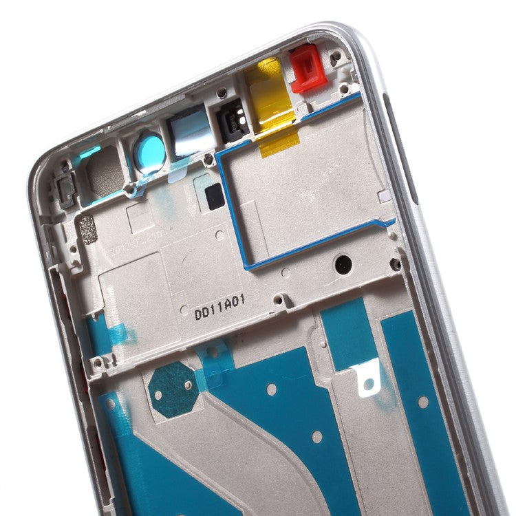 OEM Middle Plate Frame Replacement Part for Huawei P8 Lite (2017) / Honor 8 Lite with Earpiece Mesh - White
