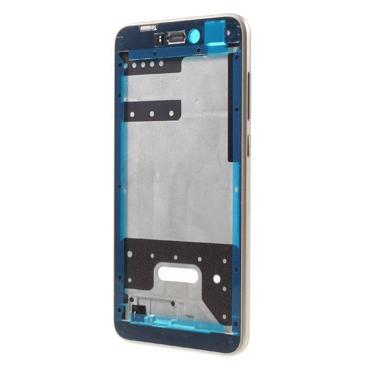 OEM Middle Plate Frame Repair Part for Huawei P8 Lite (2017) / Honor 8 Lite with Earpiece Mesh - Gold Color