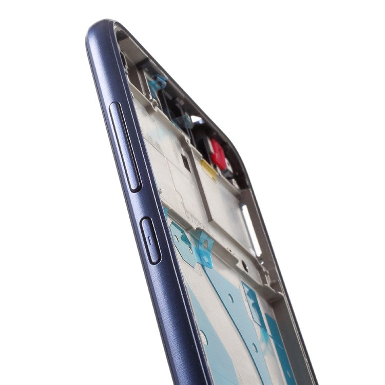 OEM Middle Plate Frame Part for Huawei P8 Lite (2017) / Honor 8 Lite with Earpiece Mesh - Dark Blue