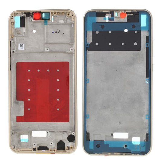 OEM Middle Plate Frame Replacement for Huawei P20 Lite / Nova 3e with Earpiece Mesh - Gold